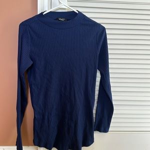 ASOS New Look Maternity Ribbed Blue Turtleneck Size 12